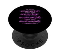 He Which Soweth Bountifully 2 Corinthians 9:6 Bible Prayer PopSockets Adhesive PopGrip