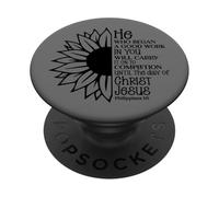 He Who Began A Good Work In You Inspirational PopSockets Adhesive PopGrip