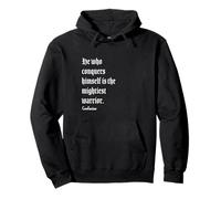 He Who Conquers Himself Confucius Philosophy Quote Pullover Hoodie