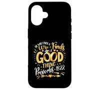 He Who Finds A Wife Finds A Good Thing Proverds 18 22 Christ Case for iPhone 16