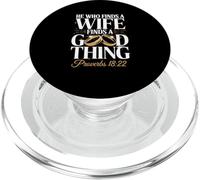He Who Finds A Wife Finds A Good Thing Verse PopSockets PopGrip for MagSafe