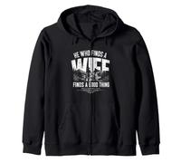 He Who Finds A Wife Finds Good Thing Proverbs 18:22 Zip Hoodie