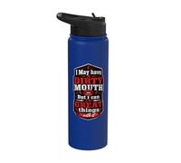 He Who Hingeth Aboot Getteth HEE Haw Scottish Banter Stainless Steel Insulated Water Bottle