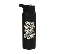 He Who Hingeth Aboot Getteth HEE Haw Scottish Banter Stainless Steel Insulated Water Bottle
