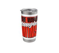 He Who Laughs Wins Comedy & Humor Inspiration Bold Red Stainless Steel Insulated Tumbler
