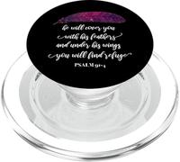 He Will Cover You With His Feathers Bible Verse Psalm 91:4 PopSockets PopGrip for MagSafe