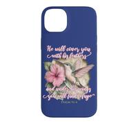 He Will Cover You With His Feathers Christian Hummingbird Case for iPhone 14 Plus