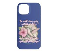 He Will Cover You With His Feathers Christian Hummingbird Case for iPhone 15