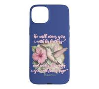 He Will Cover You With His Feathers Christian Hummingbird Case for iPhone 15 Plus