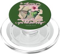 He Will Cover You With His Feathers Christian Hummingbird PopSockets PopGrip for MagSafe