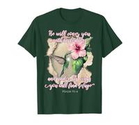 He Will Cover You with His Feathers Christian Hummingbird T-Shirt