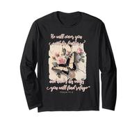 He Will Cover You with His Feathers Psalm 91:4 Butterfly Long Sleeve T-Shirt