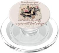 He Will Cover You With His Feathers Psalm 91:4 Butterfly PopSockets PopGrip for MagSafe