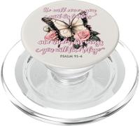 He Will Cover You With His Feathers Psalm 91:4 Butterfly PopSockets PopGrip for MagSafe