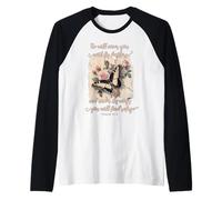 He Will Cover You with His Feathers Psalm 91:4 Butterfly Raglan Baseball Tee