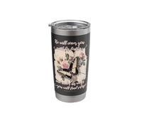 He Will Cover You with His Feathers Psalm 91:4 Butterfly Stainless Steel Insulated Tumbler