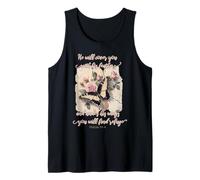 He Will Cover You with His Feathers Psalm 91:4 Butterfly Tank Top
