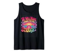 He Will Make Your Paths Straight Retro Inspirational Tank Top