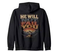 He Will Not Fail You Deuteronomy 31 6 Retro Zip Hoodie
