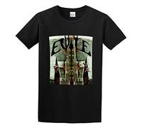 HE YE SHAN ZHA TIAO Evile Skull Unisex 100% Cotton Short-Sleeve T-Shirts Black S