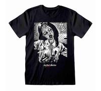 HE YE SHAN ZHA TIAO Junji-Ito Bleeding Tee T-Shirt Mens Unisex Unisex 100% Cotton Short-Sleeve T-Shirts Black S