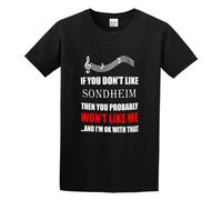 HE YE SHAN ZHA TIAO Stephen Sondheim If You Dont Like Composer Unisex 100% Cotton Short-Sleeve T-Shirts Black XL
