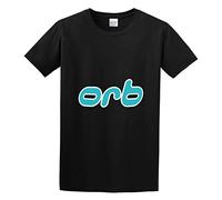 HE YE SHAN ZHA TIAO The Orb Logo Unisex 100% Cotton Short-Sleeve T-Shirts Black XXXL