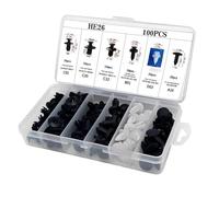 HE26 100pcs Universal Expansion Screw Clips Set for Automobiles Mudguard Leaf Plates Door Panel Clips C05 C20 C32 B01 D02 A16 Car Accessories