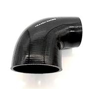 HEAAEH Racing 90 Degree ID 3 Inch to 4 Inch 4Ply Reducer Silicone Hose Black (76-102MM)