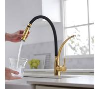 Heable Gold Single-Lever Pull-Down Dual-Spray Kitchen Mixer Tap Heable Multicolor