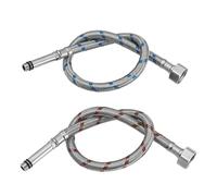 Heable Pack of 2 Kitchen/Basin Monobloc Mixer Tap Connectors Flexi Pipes Tails British Standard Pipe M10 x1/2 Fitting 500mm Long