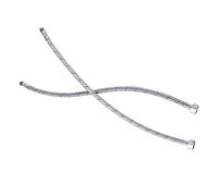 Heable Pack of 2 Kitchen/Basin Monobloc Mixer Tap Connectors Flexi Pipes Tails British Standard Pipe M10 x1/2 Fitting 1100mm Long (Silver Pipes)