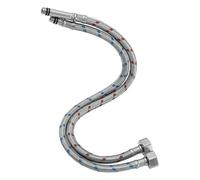 Heable Pack of 2 Kitchen/Basin Monobloc Mixer Tap Connectors Flexi Pipes Tails British Standard Pipe M10 x1/2 Fitting 500mm Long (Braided Stainless Steel)