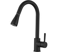 Heable Sleek Kitchen Sink Mixer Tap Matte Black Pull Down Sprayer Heable Black
