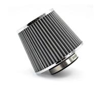 Head Air Filter Intake 76MM 3 Inch Car Air Filters Vent Filter High Flow Intake Kit Hose Air Inlet Pipe(Silvery)