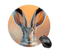 Head and Ears Round Mouse Pad Funny Mousepad with Non-Slip Rubber Base 7.8 Inch Waterproof Office Mouse Pad Premium Textured for Laptop Computer