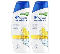 Head and Shoulders Citrus Fresh Anti Dandruff Shampoo for Oily Hair and Greasy Scalp, Clarifying Hair Care Treatment for Itchy Flaky Scalp Relief, Refreshing Scent, 200ml (Pack of 2) Twin Multipack