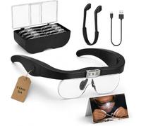 Head Band Magnifying Glass Light Usb Rechargeable Headset Replacement | Jewellery Making Placement, Replacement Sequence, Repair for Both Hands Free Optimal Performance, Led Headband Magnifier