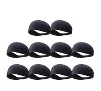 Head Bands Adult Women 1-10 Pcs Ultra-Thin Sports Sweatband Breathable Sweat Absorbent Headband Elastic Sweat Hair Band Soft Outdoor Sport Yoga Headband(Black 10pcs)