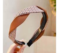 Head Bands For Women's Hair Are Chic Headbands For Women Non Slip Brown Black Designer Knotted Hairband For Women Is A Fashion Top Knot Head Band(L)
