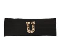 Head Bands Print Letters Knitted Striped Headbands Ribbed Soft Casual Cotton Head Wrap For Ladies Hair Bands Accessories(Black U)