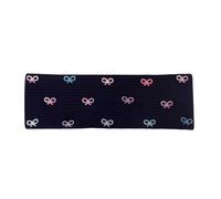 Head Bands Women Ribbed Elastic Pearl Heart Headband Soft Bow Star Stripe Hair Band Yoga Running Girls Accessories(Deep Blue-1)