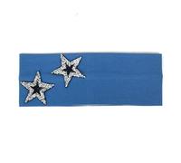 Head Bands Women's Plain Headbands Star Rhinestones Elastic Stretch Flat Headband For Girls Casual Hair Bands Accessories(Black Blue)