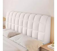 Head Board Covers Double Single Queen King Size Bed Head Cover Upholstered/Leather/Wood Bed Backrest Protector Dust-Proof Decoratio Crystal Velvet Stretch Bed Headboard Slipcover(150cm,Cream White)