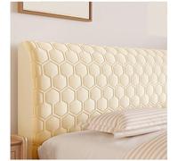 Head Board Covers, Thickened Soft-package Headboard Slipcover, Anti-collision Universal Dust Cover, Cool-feeling, for Double,King Size Bed, Small Double,Yellow,120cm