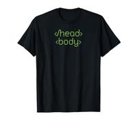 Head Body HTML Code Coder Web Developer Programming Joke T-Shirt