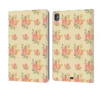 Head Case Designs A Taste Of Summer Nostalgic Rose Patterns Leather Wallet Case Compatible With Apple iPad Pro 13 M4 2024