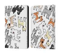 Head Case Designs Akita Dog Breed Patterns 2 Leather Wallet Case Compatible With Amazon Kindle 11th Gen 6in 2022