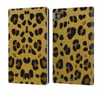 Head Case Designs Animal Print Grand As Gold Leather Wallet Case Compatible With Apple iPad Pro 11 M4 2024
