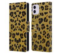 Head Case Designs Animal Print Grand As Gold Leather Wallet Case Compatible With Apple iPhone 11